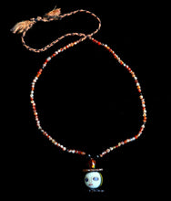 Load image into Gallery viewer, 114 Face bead and carnelian necklace