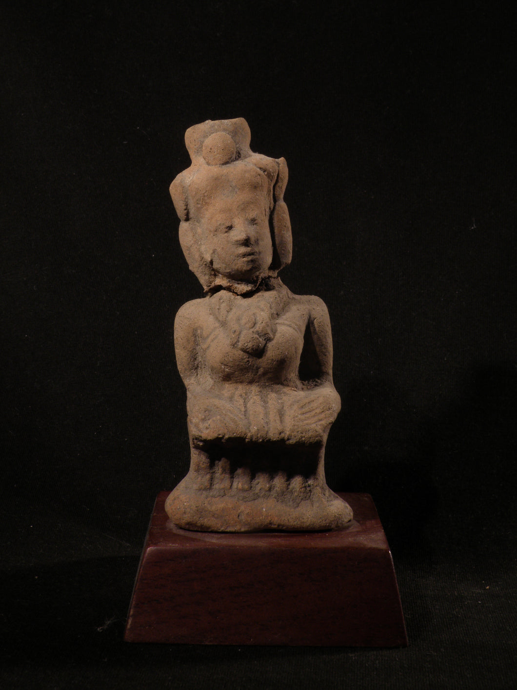 TC 267 Majapahit terracotta sitting figure of a woman